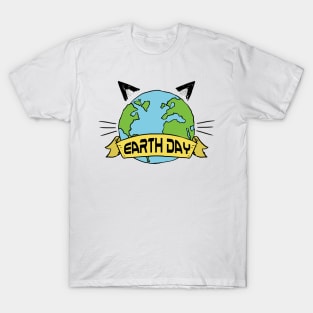 Cat Earth Day T-Shirt